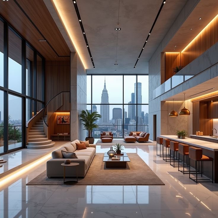Experience spacious luxury with double-height…